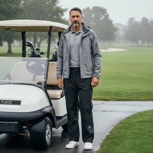 FootJoy DryJoys Mens Black Waterproof Golf Rain Pants 1010533 Large L 34-36x32